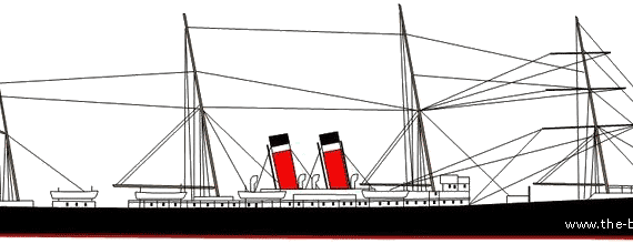 Корабль SS Parisian [Ocean Liner] (1881) - чертежи, габариты, рисунки